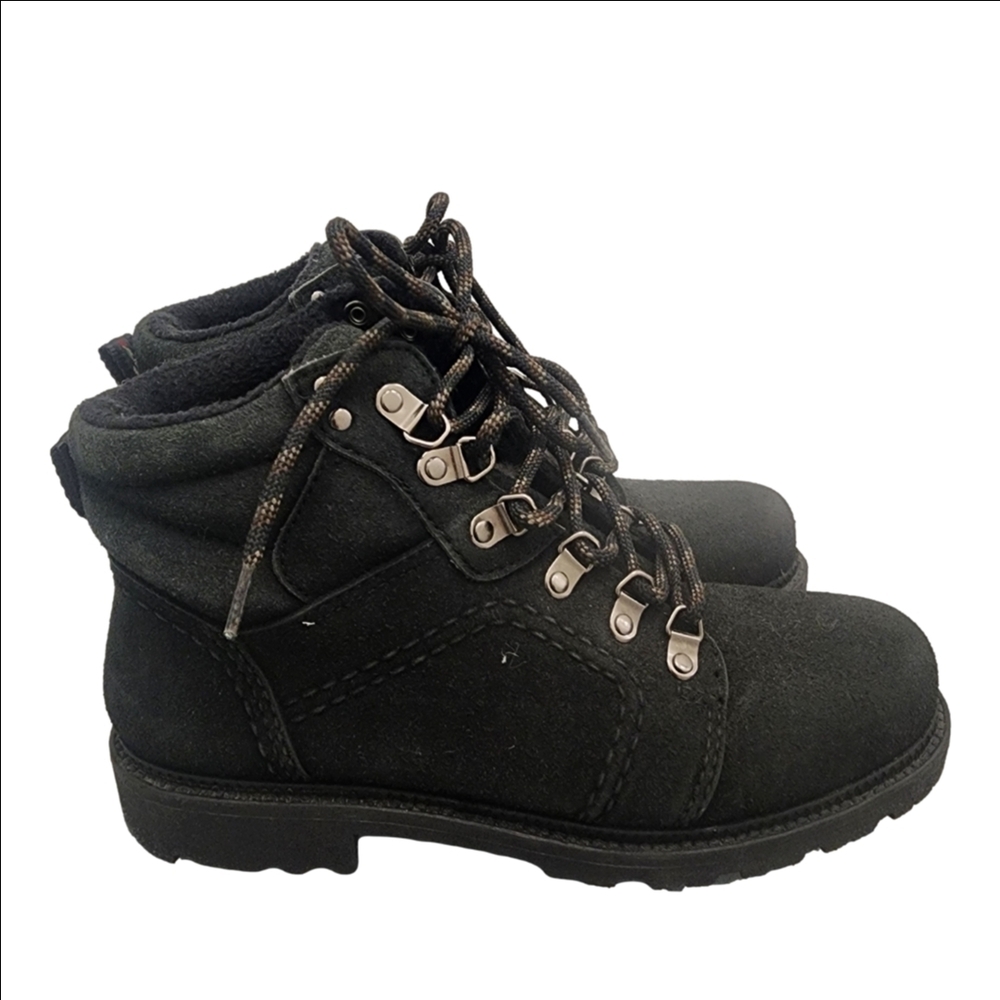 Three Seasons Black Suede Thinsulate Waterproof Lace-Up Hiker Boots Mens 7